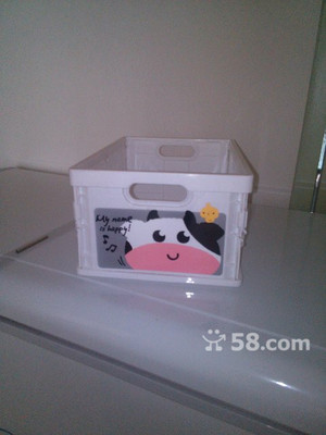 白色小奶牛收納盒 簡約設計，超值實用，為家居增添一抹清新